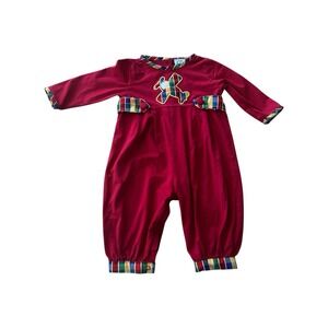 Southern Taters Kids Smocked Boys 12M Travel Holiday One Piece Romper